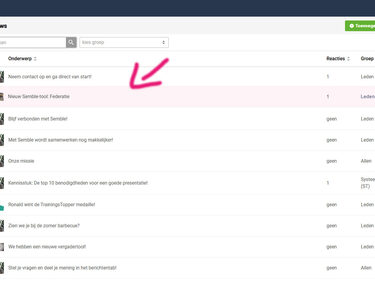 federatienieuws overzichtspagina